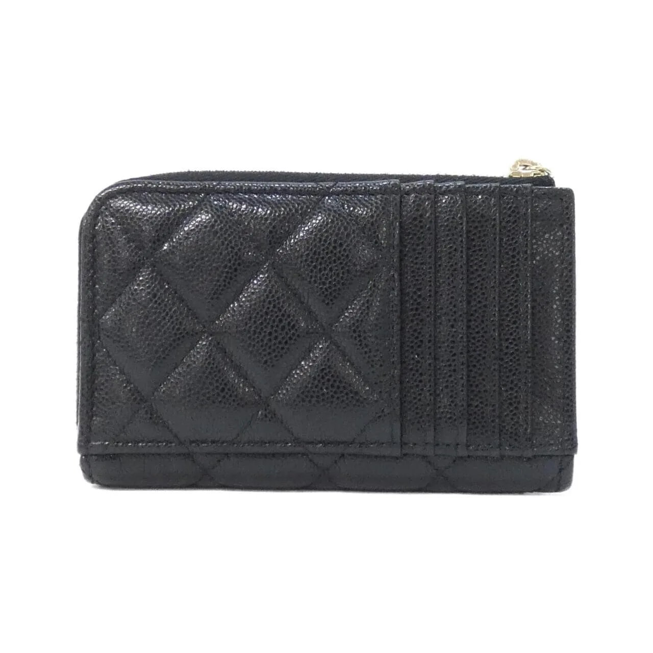 CHANEL Timeless Classic AP3179 Card Case Grained Calfskin Black Grained Calfskin Rank A - Thumbnail 2