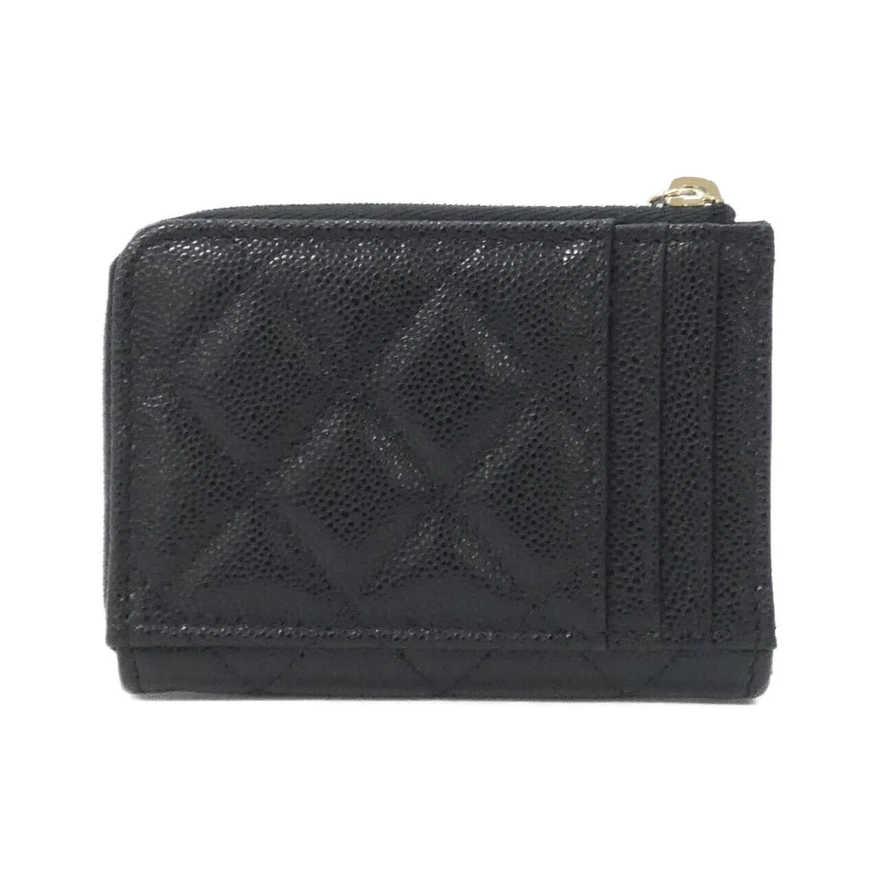 CHANEL Timeless Classic AP4893 Card Case Grained Calfskin 黑色 荔枝紋牛皮 中古品A - 縮圖 2