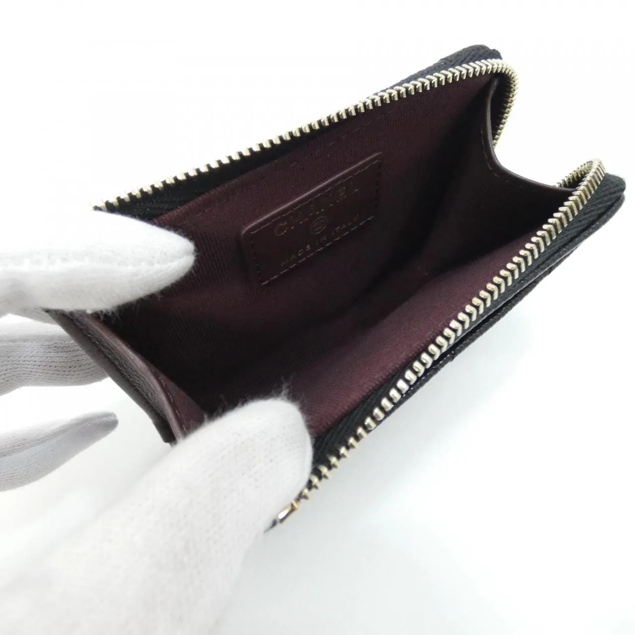 CHANEL Timeless Classic AP4893 Card Case Grained Calfskin 黑色 荔枝紋牛皮 中古品A - 縮圖 5