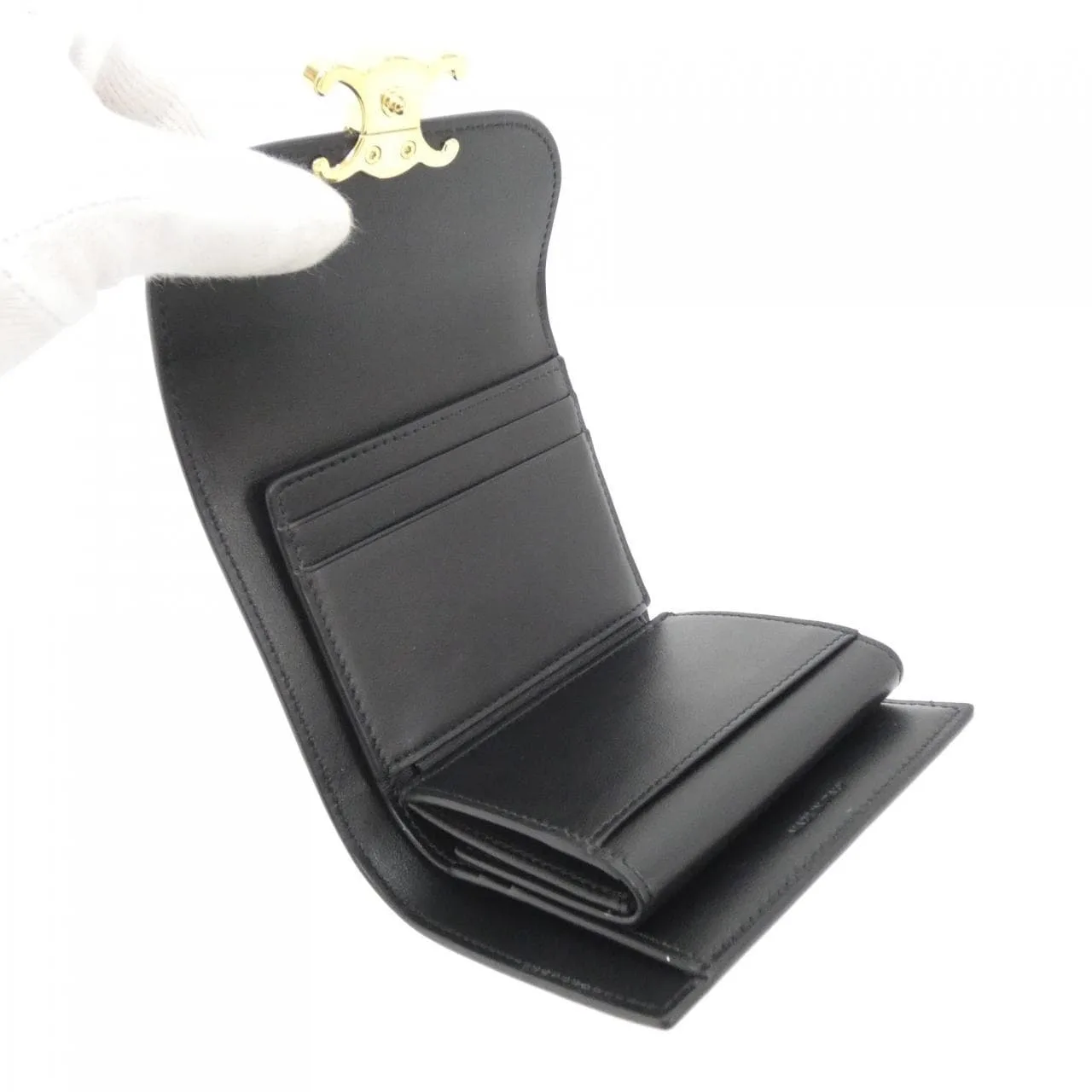 CELINE 10D783DPV Wallet 黑色 中古品A - 縮圖 5