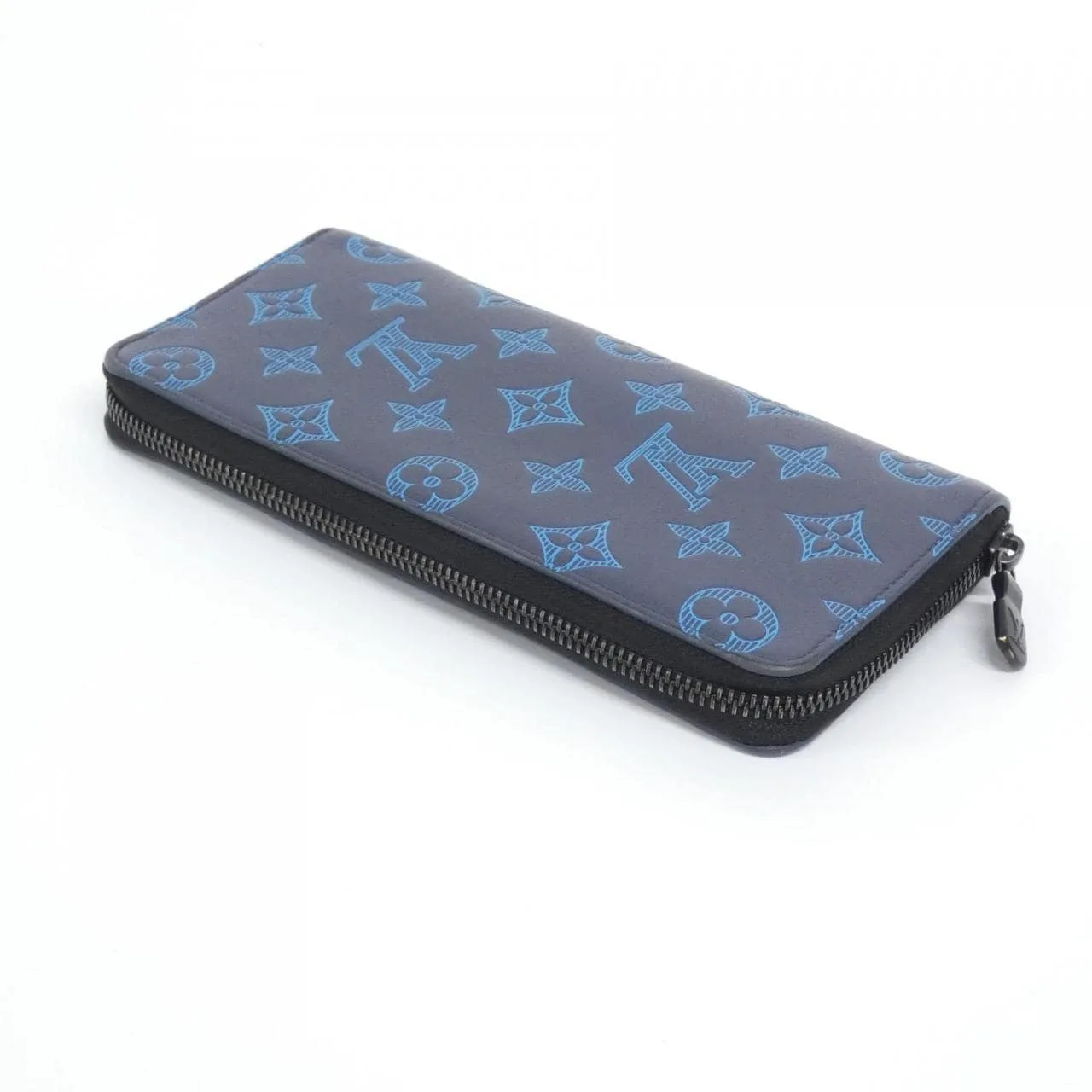 LOUIS VUITTON M82322 Wallet Monogram 深藍色 Monogram 中古品A - 縮圖 3