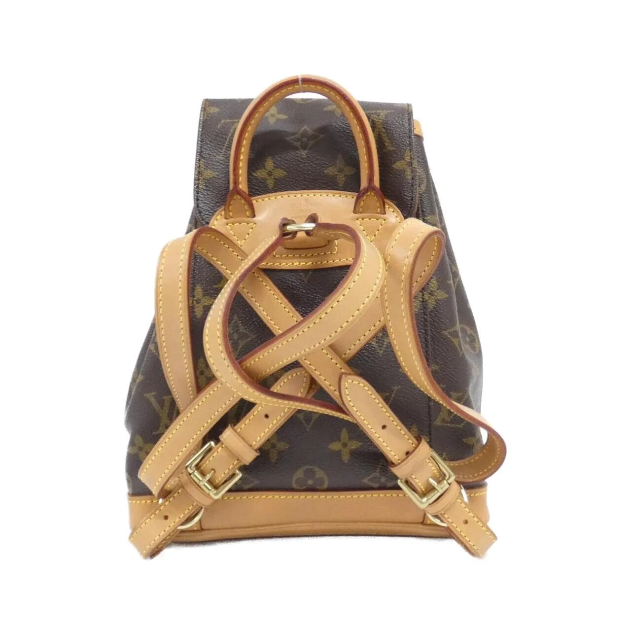 LOUIS VUITTON Montsouris M51137 Backpack Monogram 黑色 Monogram 中古品A - 縮圖 2