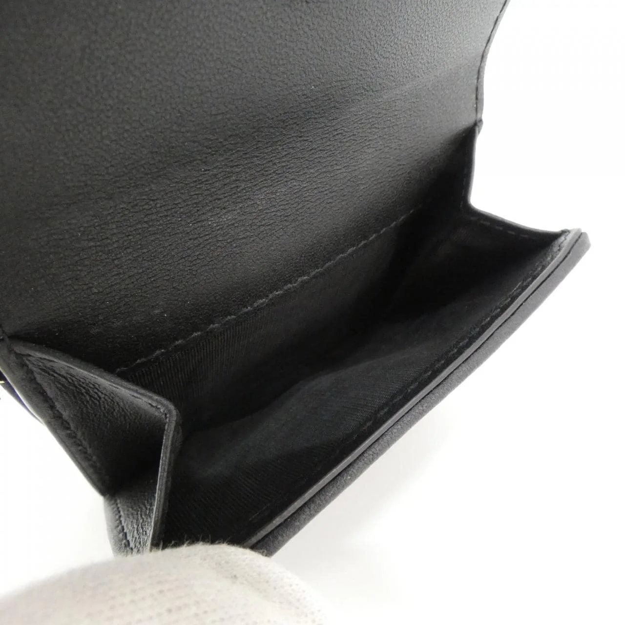 DIOR Lady Dior S0181ONMJ Wallet Lambskin 黑色 羊皮 中古品A - 縮圖 5