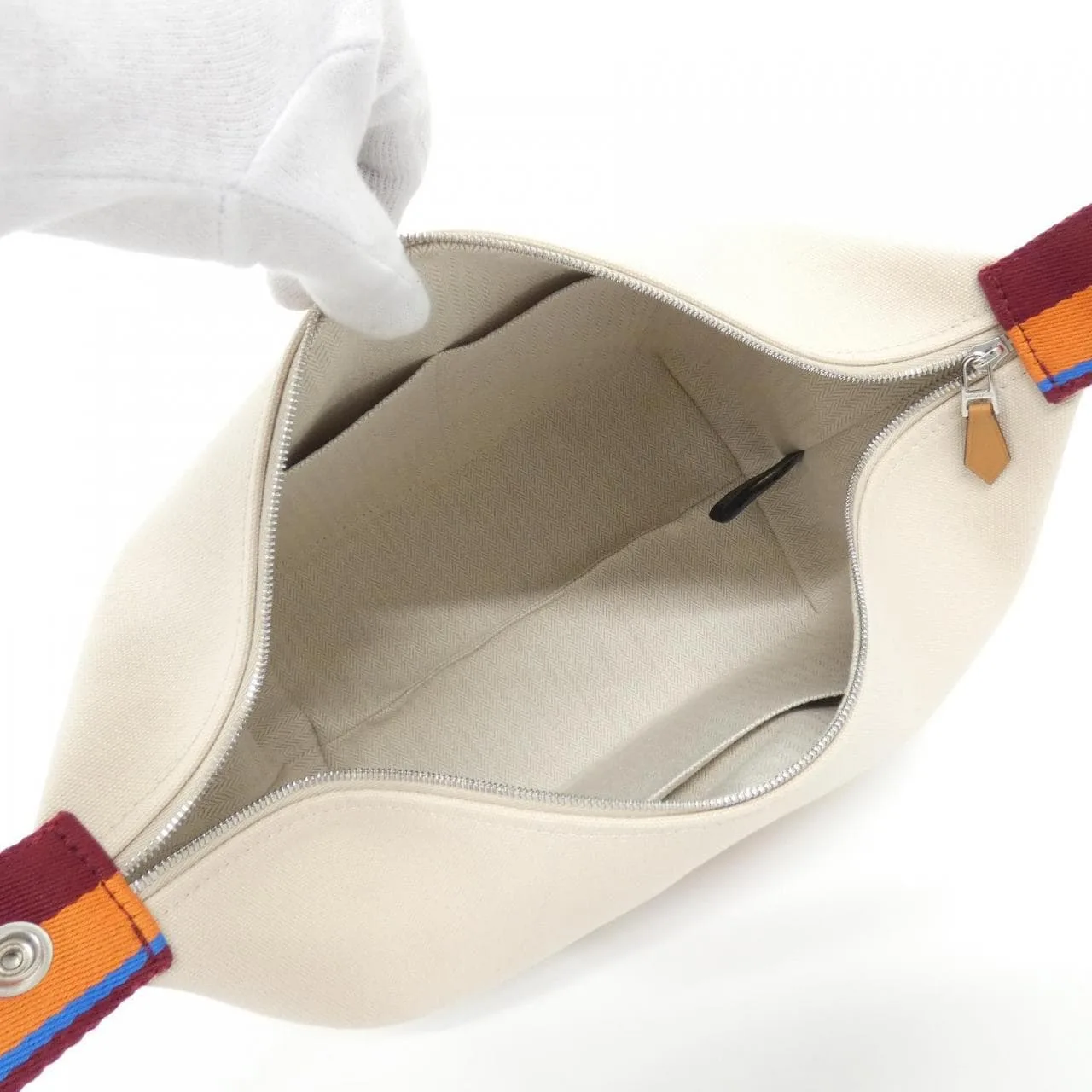 HERMES 104347M Pouch Canvas Black Canvas Rank A - Thumbnail 6