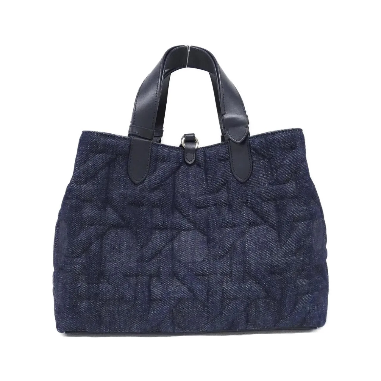 DIOR Toujours M2821ODCZ Handbag Denim 黑色 牛仔布 中古品A - 縮圖 2