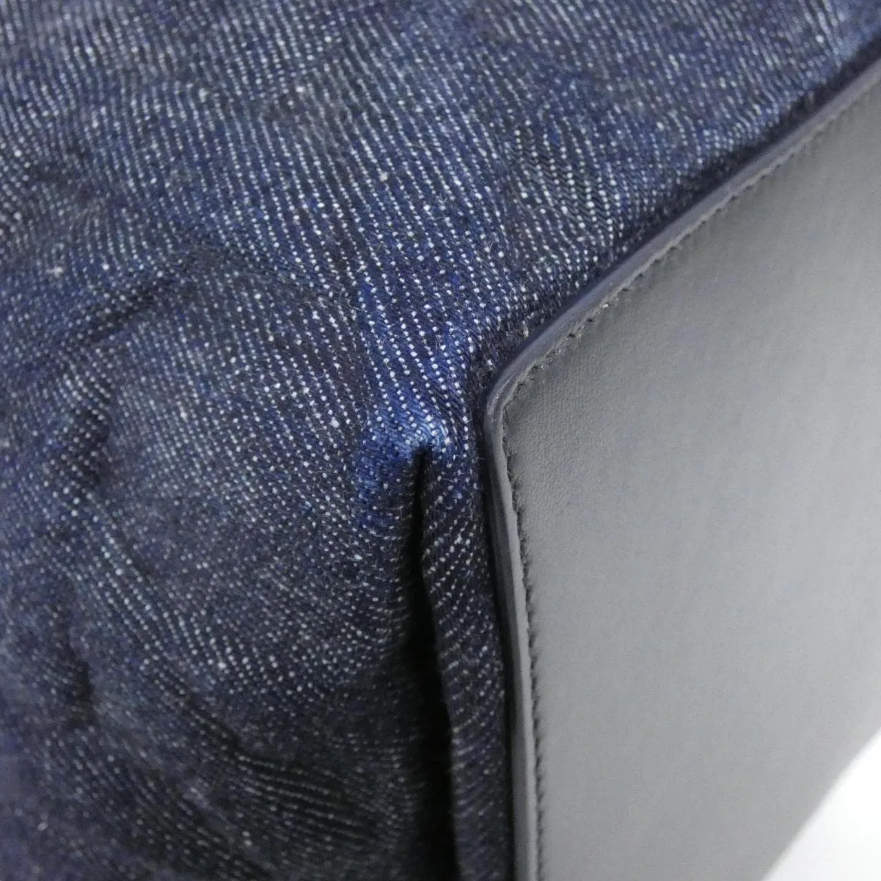 DIOR Toujours M2821ODCZ Handbag Denim 黑色 牛仔布 中古品A - 縮圖 3