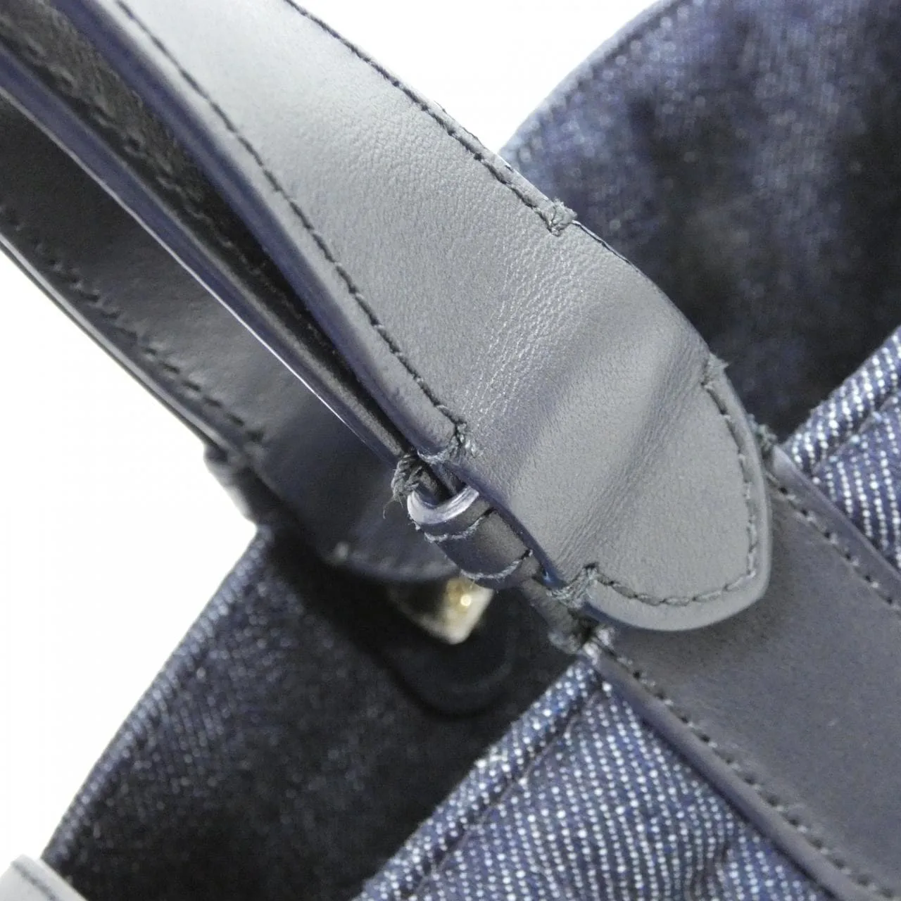 DIOR Toujours M2821ODCZ Handbag Denim 黑色 牛仔布 中古品A - 縮圖 7