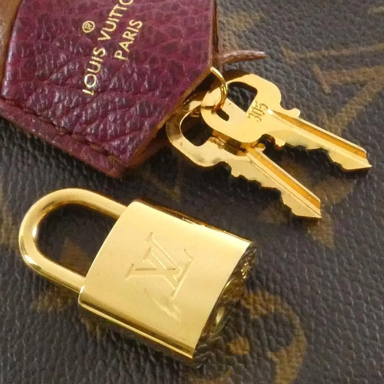 LOUIS VUITTON M40503 Shoulder Monogram 酒紅色 Monogram 中古品B - 縮圖 5