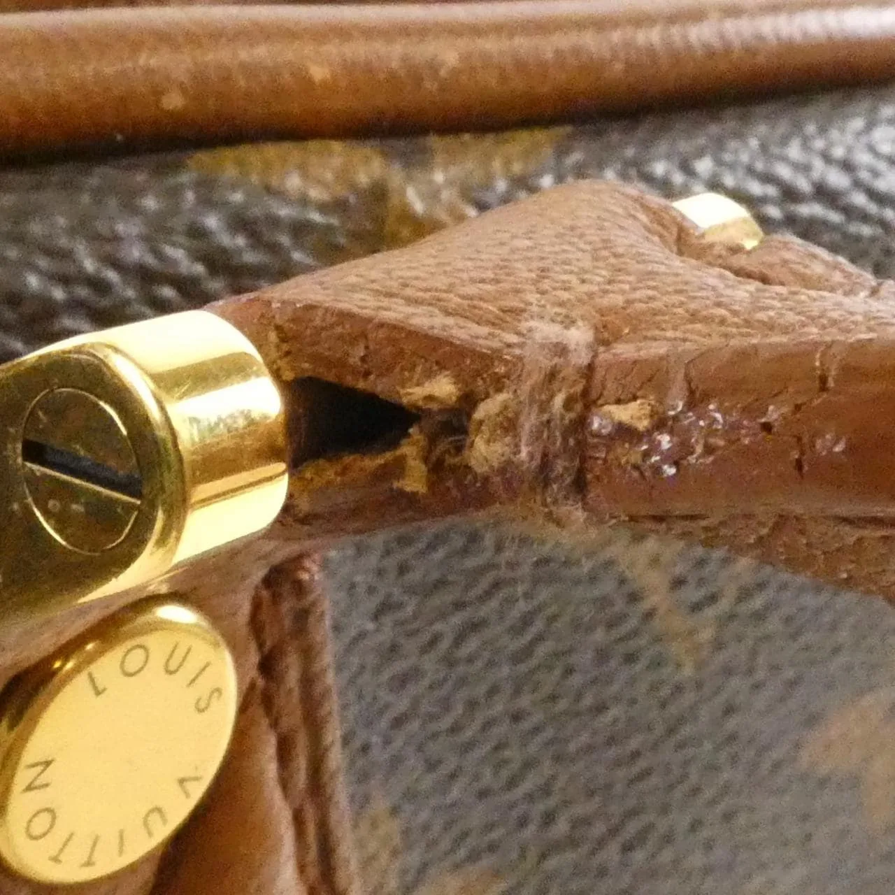 LOUIS VUITTON M40503 Shoulder Monogram 酒紅色 Monogram 中古品B - 縮圖 7