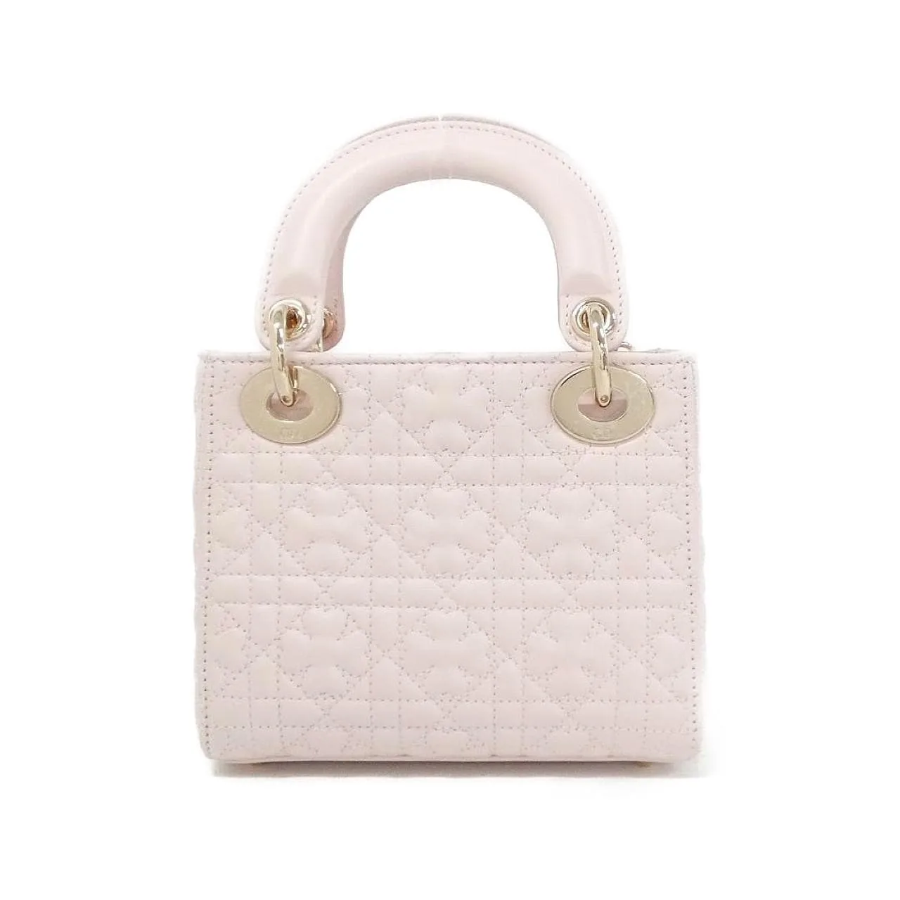 DIOR Lady Dior M0505ONTL Handbag Leather 黑色 皮革 中古品A - 縮圖 2