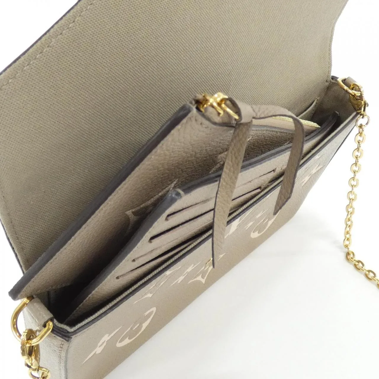 LOUIS VUITTON Pochette M69977 Shoulder Monogram 黑色 Monogram 中古品A - 縮圖 7