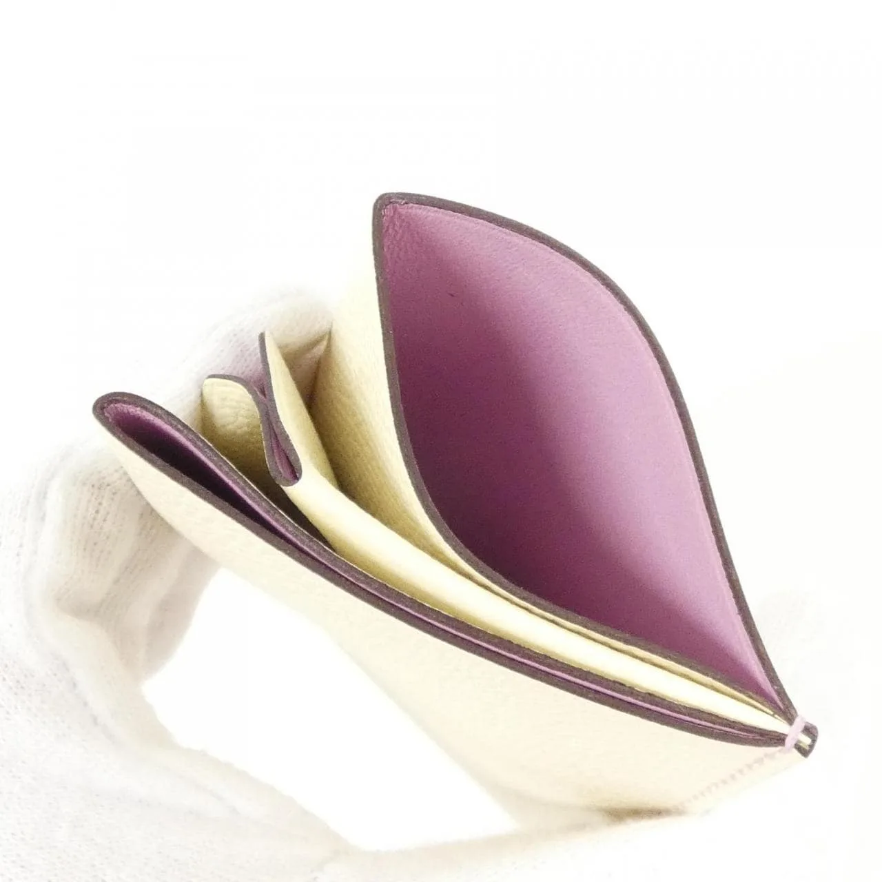 HERMES 083602CA Card Case Epsom 黑色 Epsom 皮 中古品A - 縮圖 2