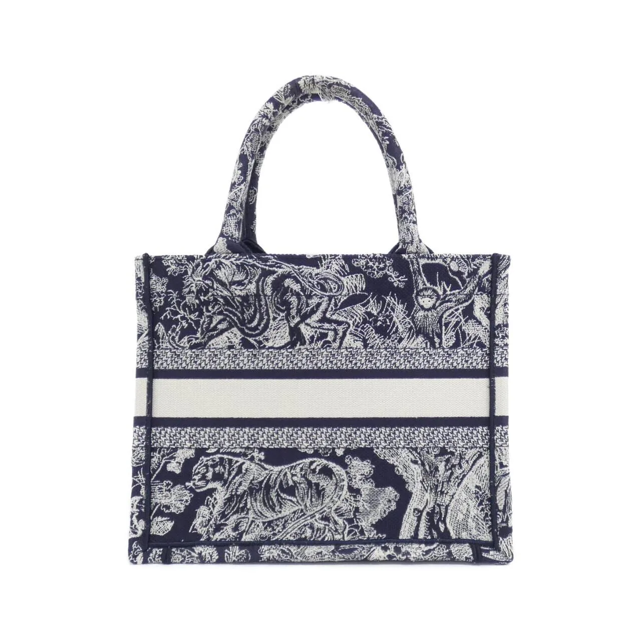DIOR Book Tote M1265ZRGO 托特包 帆布 藍色 帆布 中古品A - 縮圖 2