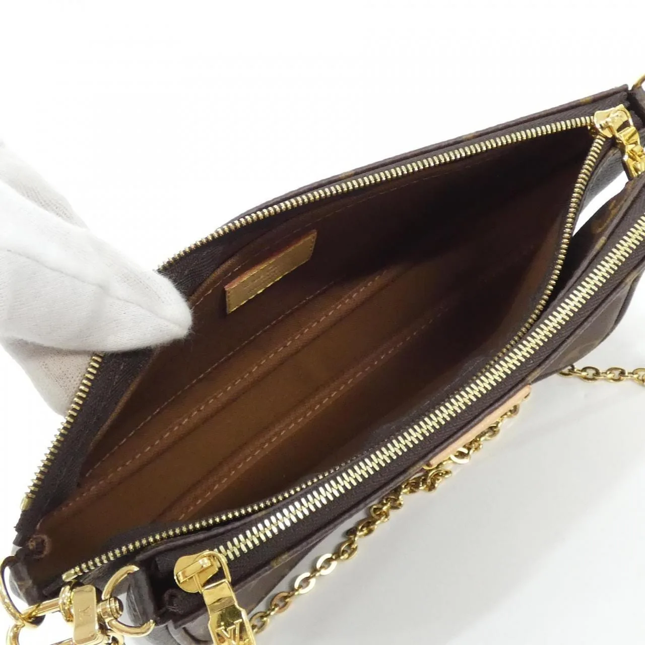 LOUIS VUITTON Pochette M44840 Shoulder Monogram 黑色 Monogram 中古品A - 縮圖 6