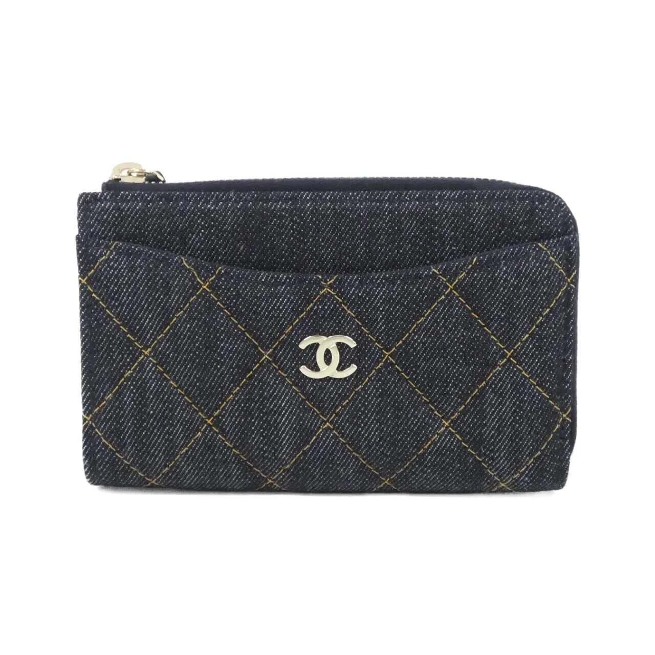 CHANEL Timeless Classic AP3179 Card Case Denim