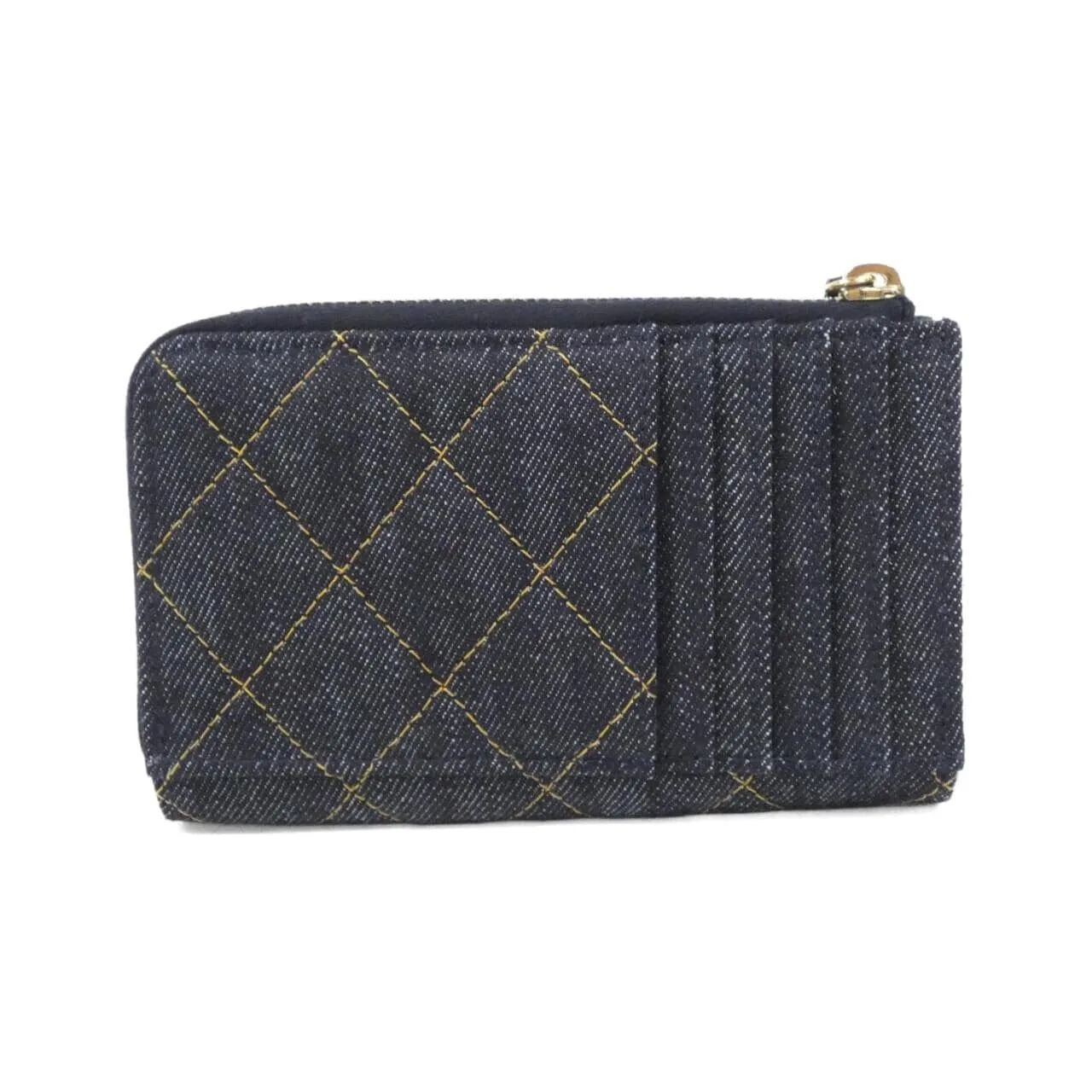 CHANEL Timeless Classic AP3179 Card Case Denim 藍色 牛仔布 中古品A - 縮圖 2