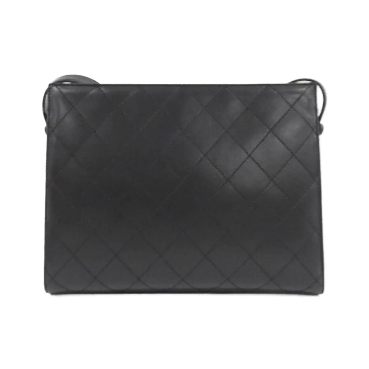 CHANEL Shoulder Lambskin Black Lambskin Rank A - Thumbnail 2