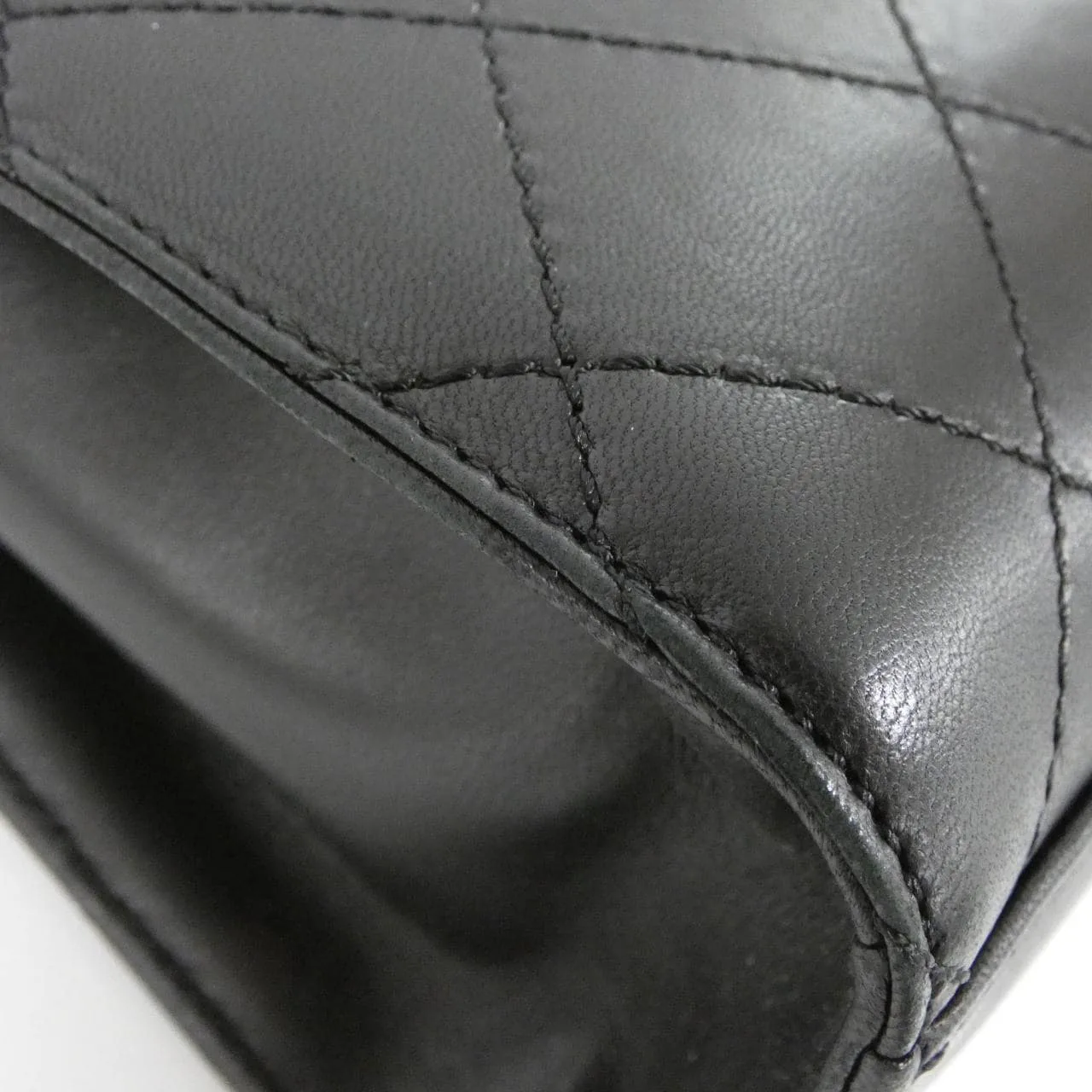 CHANEL Shoulder Lambskin Black Lambskin Rank A - Thumbnail 4
