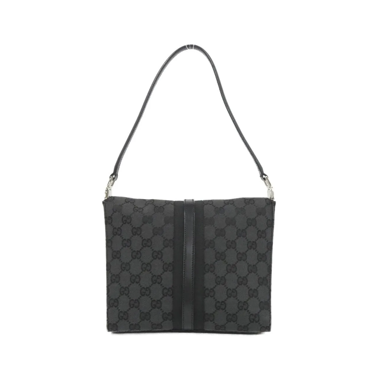 GUCCI 001 3734 肩背包 帆布 黑色 帆布 中古品B - 縮圖 2