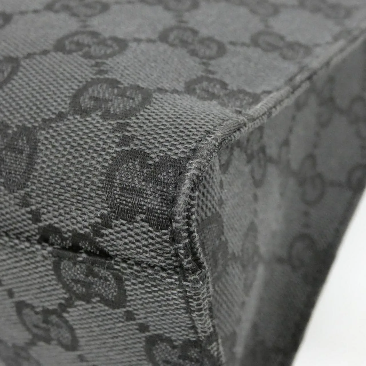 GUCCI 001 3734 肩背包 帆布 黑色 帆布 中古品B - 縮圖 3