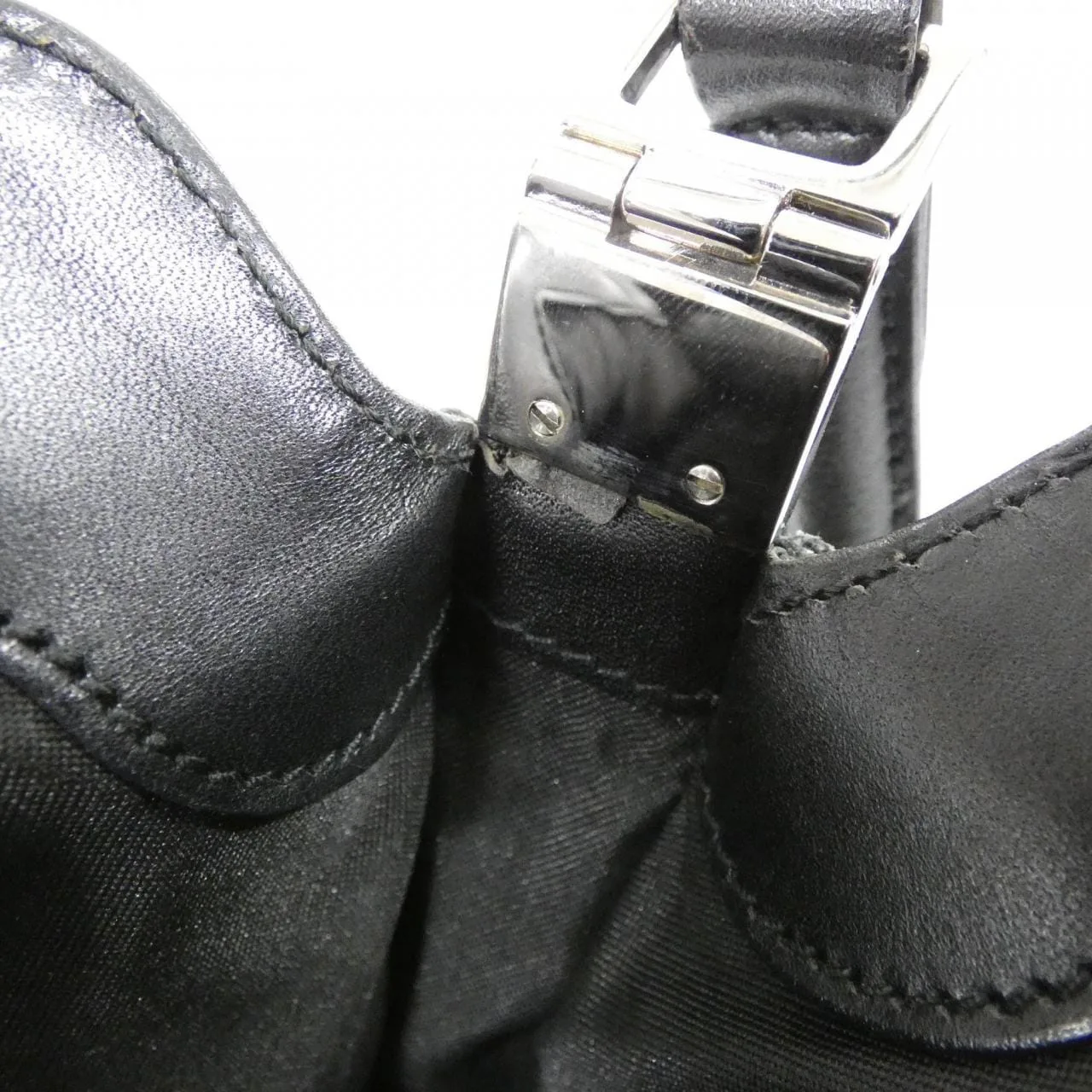 GUCCI 001 3734 肩背包 帆布 黑色 帆布 中古品B - 縮圖 10