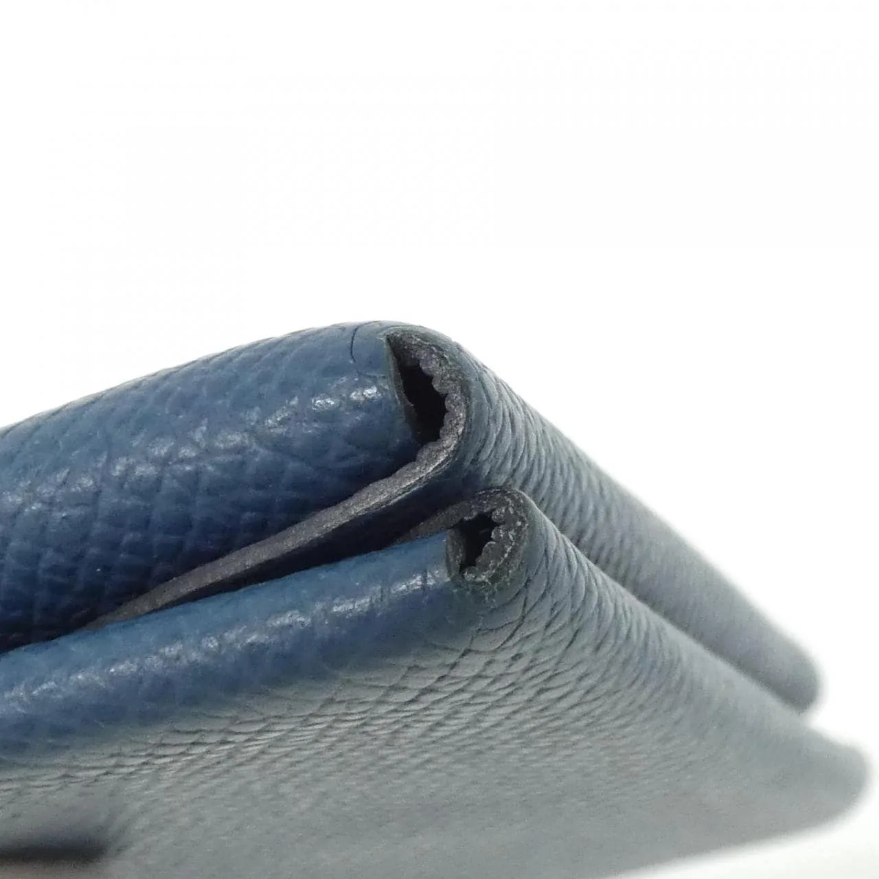 HERMES 083035CK Coin Case Epsom 藍色 Epsom 皮 中古品A - 縮圖 4