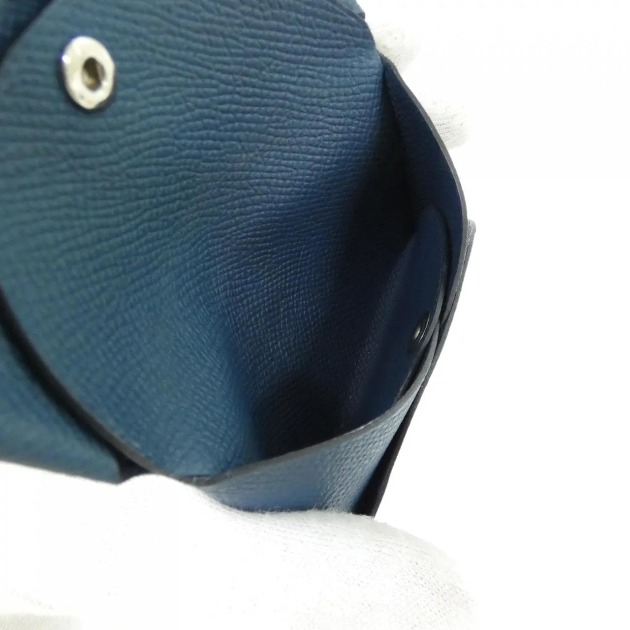 HERMES 083035CK Coin Case Epsom 藍色 Epsom 皮 中古品A - 縮圖 9