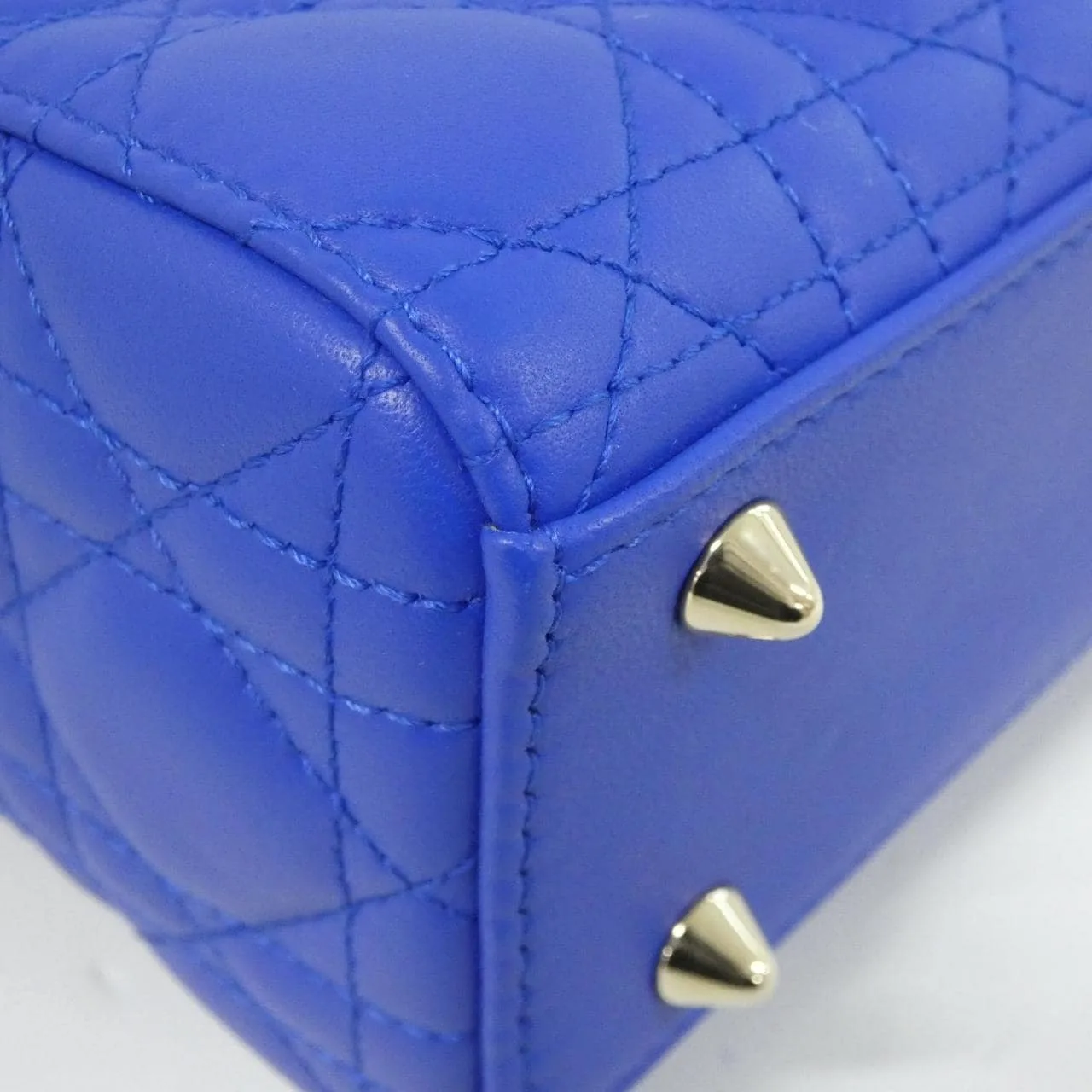 DIOR Lady Dior M05380OCEA Handbag Lambskin 黑色 羊皮 中古品A - 縮圖 3