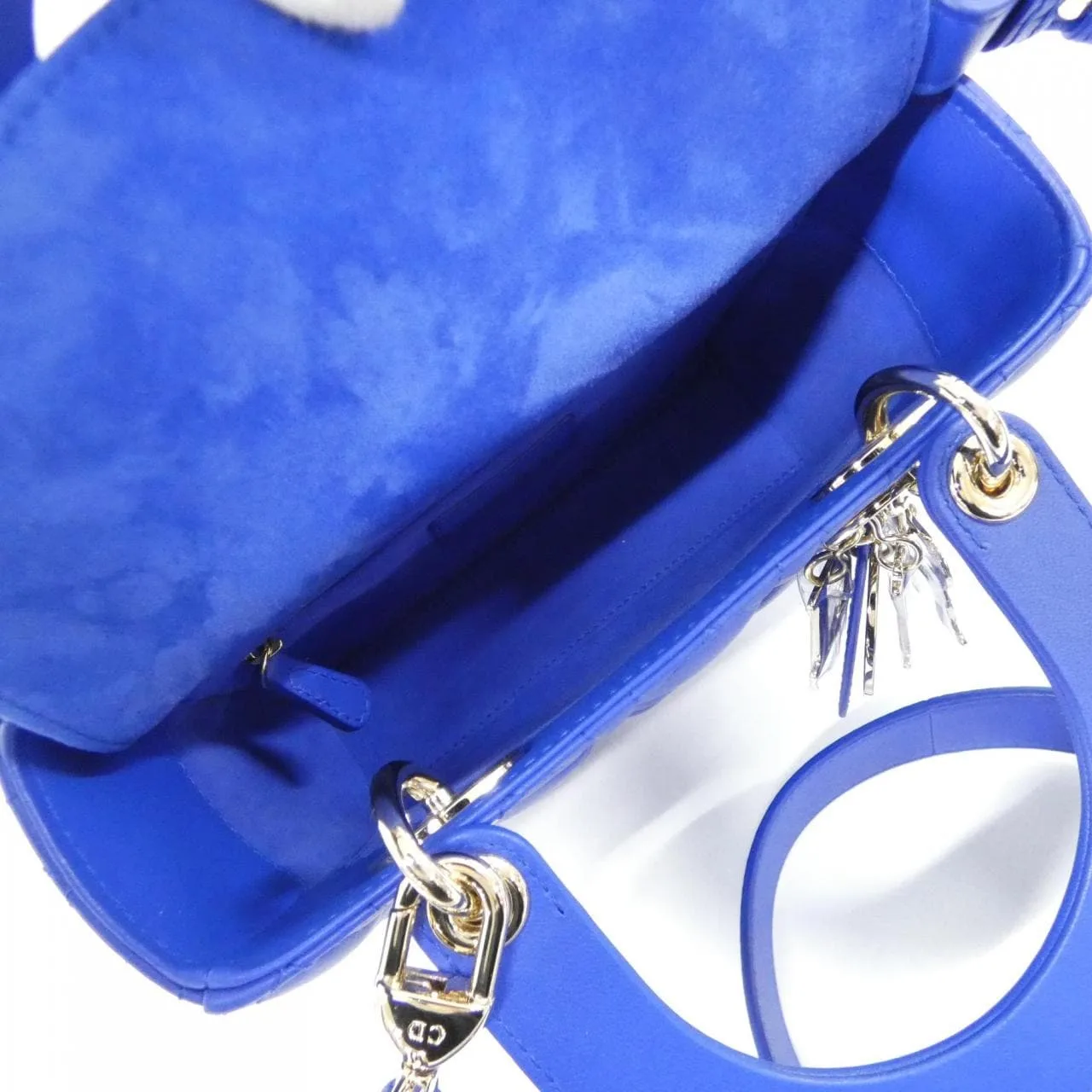 DIOR Lady Dior M05380OCEA Handbag Lambskin 黑色 羊皮 中古品A - 縮圖 9