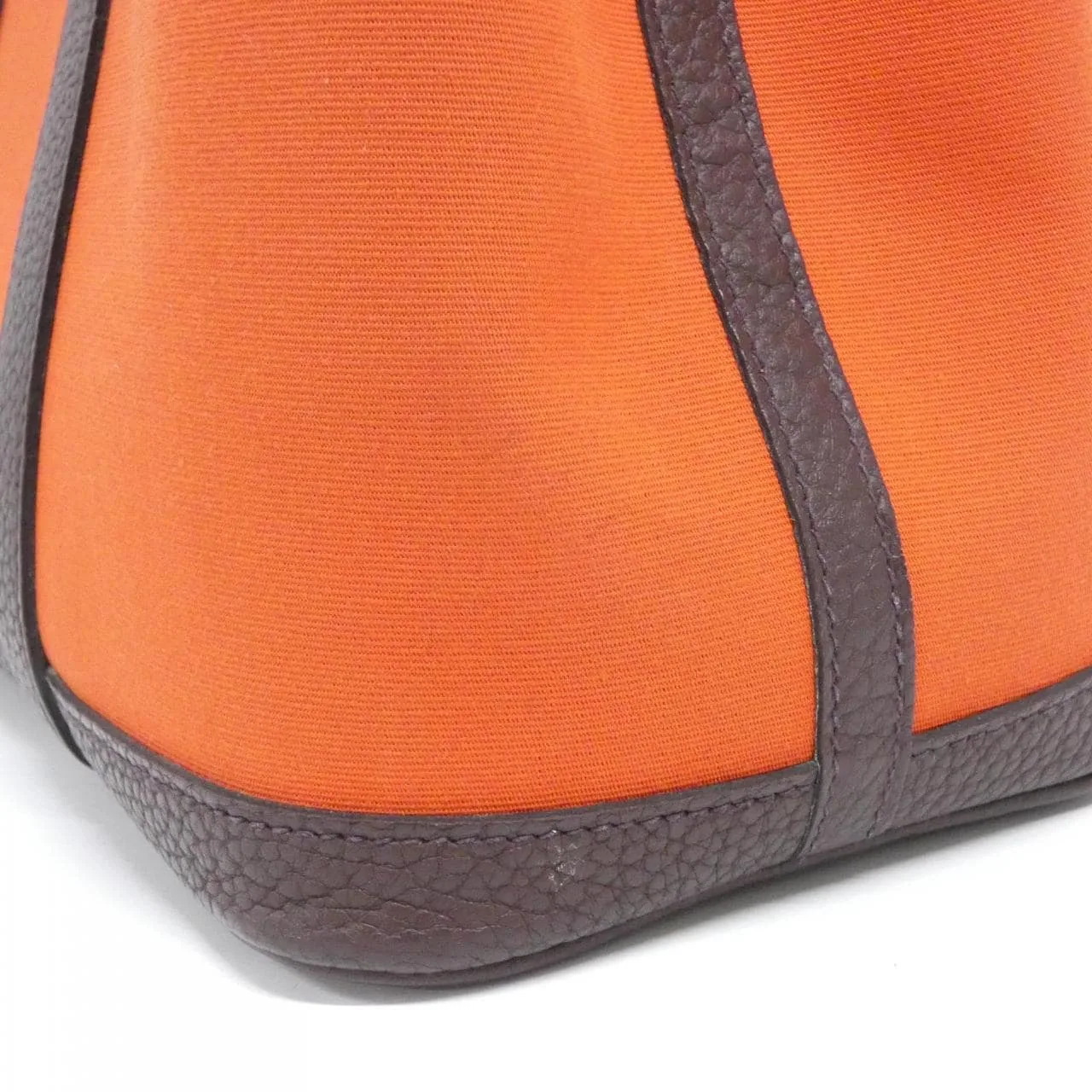HERMES Garden Party 082262CK Tote Orange Rank A - Thumbnail 3