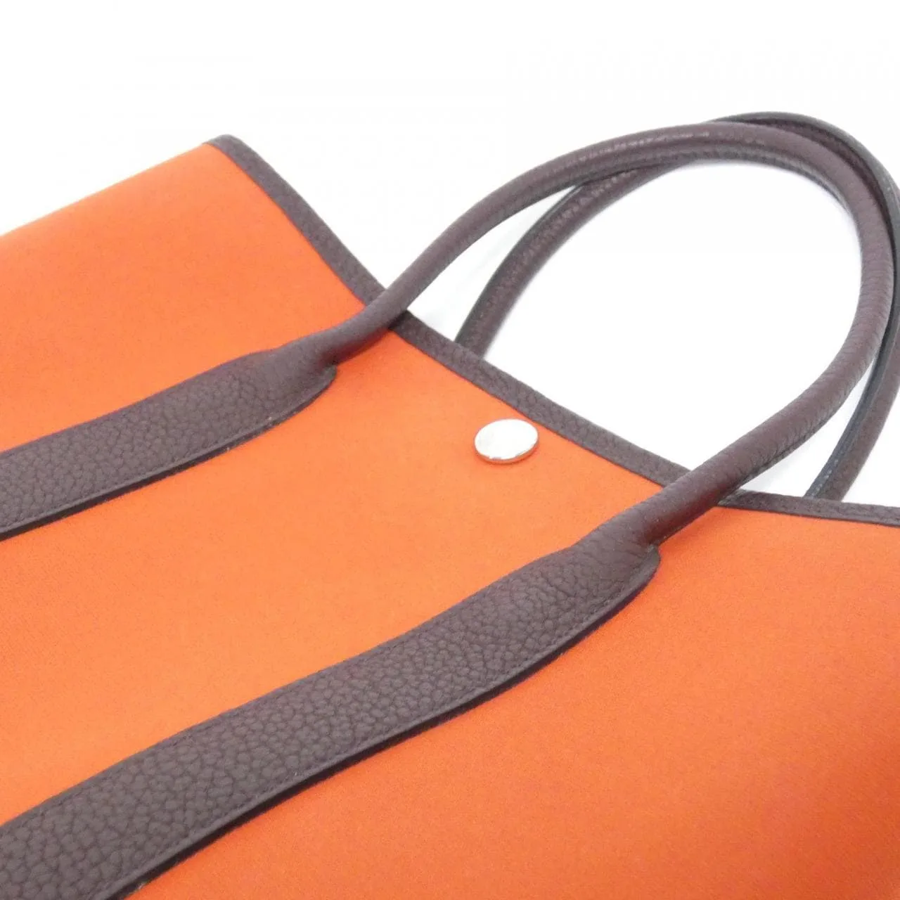 HERMES Garden Party 082262CK Tote Orange Rank A - Thumbnail 4