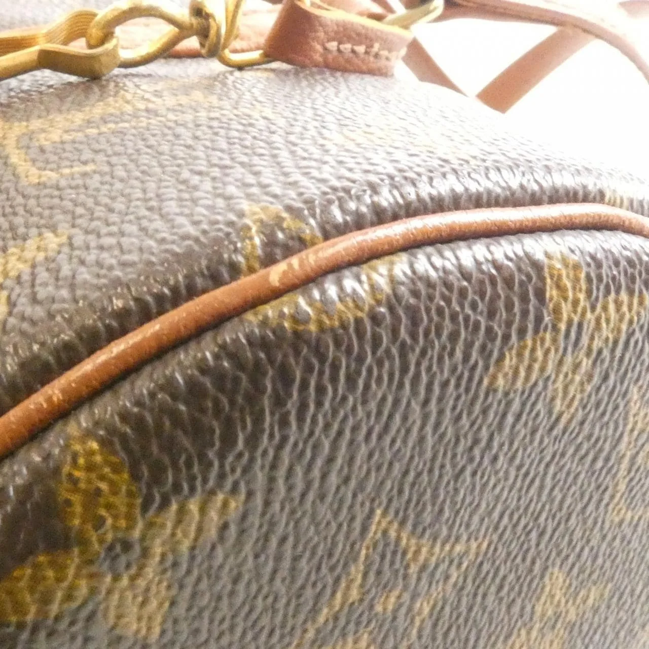 LOUIS VUITTON Papillon M51365 Handbag Monogram 黑色 Monogram 中古品B - 縮圖 3