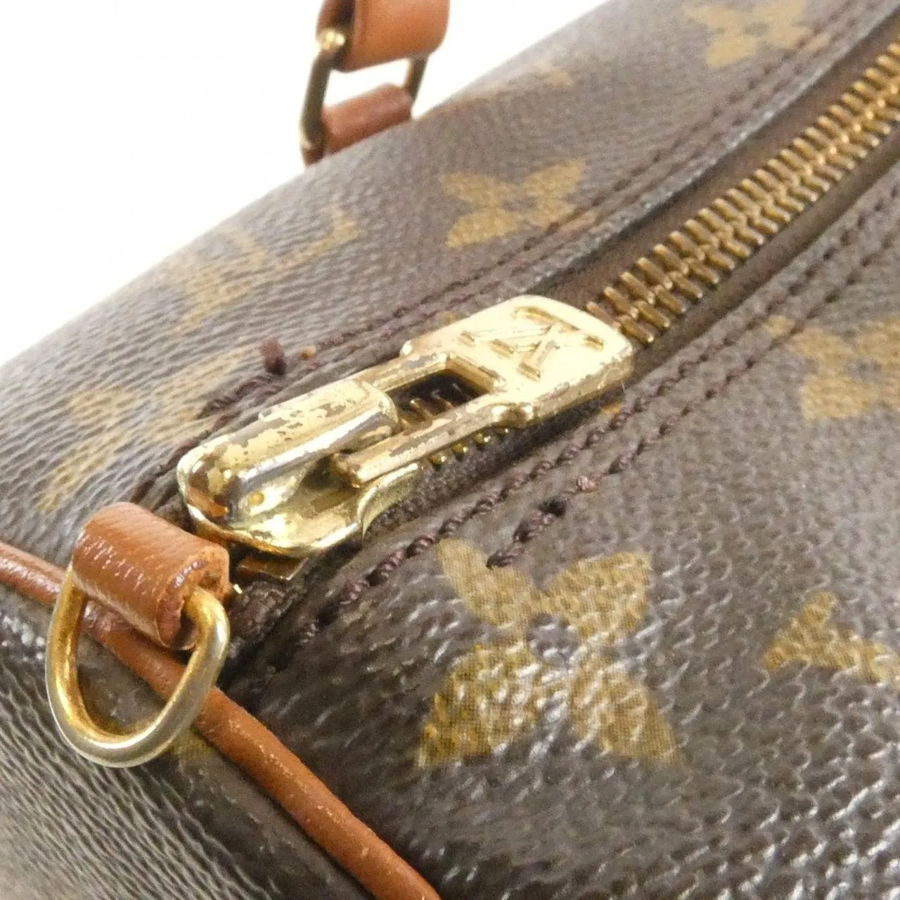LOUIS VUITTON Papillon M51365 Handbag Monogram 黑色 Monogram 中古品B - 縮圖 5