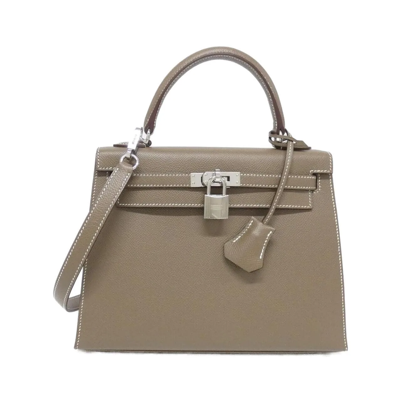 HERMES Kelly 038416CK Handbag Epsom Etoupe