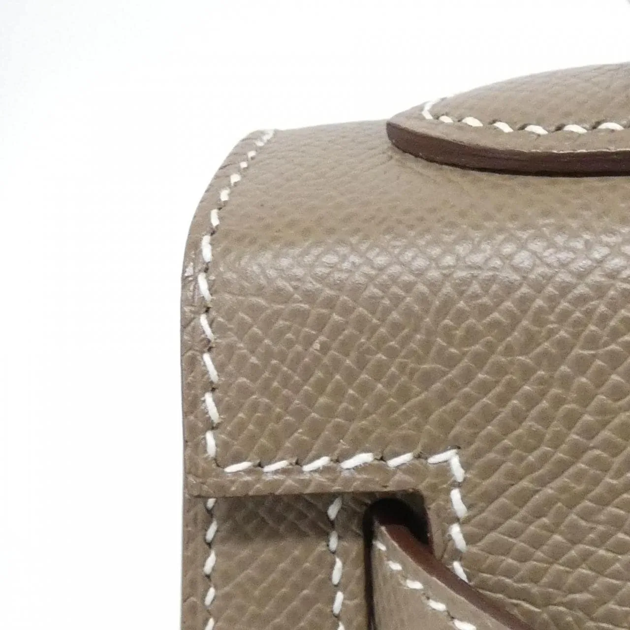 HERMES Kelly 038416CK Handbag Epsom Etoupe Epsom Leather Rank A - Thumbnail 4