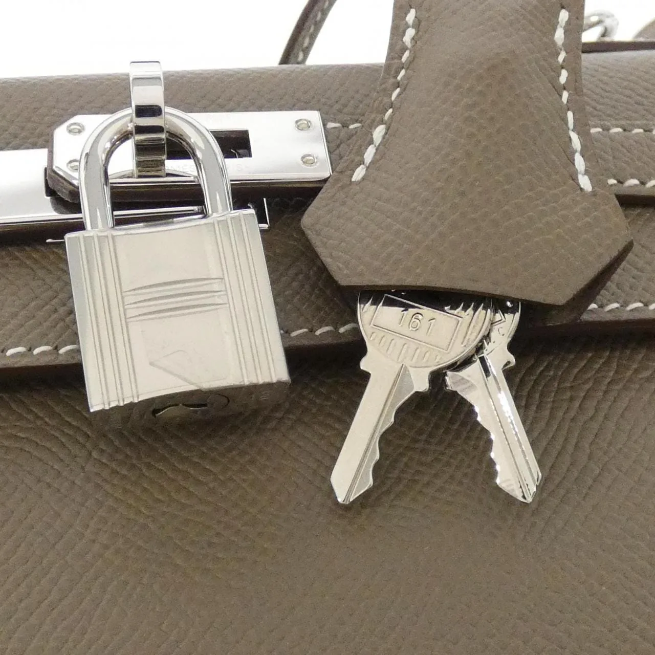 HERMES Kelly 038416CK Handbag Epsom Etoupe Epsom Leather Rank A - Thumbnail 5