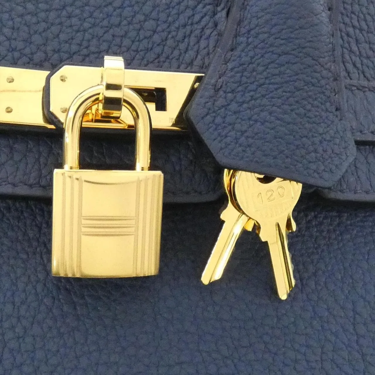 HERMES Birkin 041344CC Handbag Togo 藍色 Togo 牛皮 中古品A - 縮圖 6