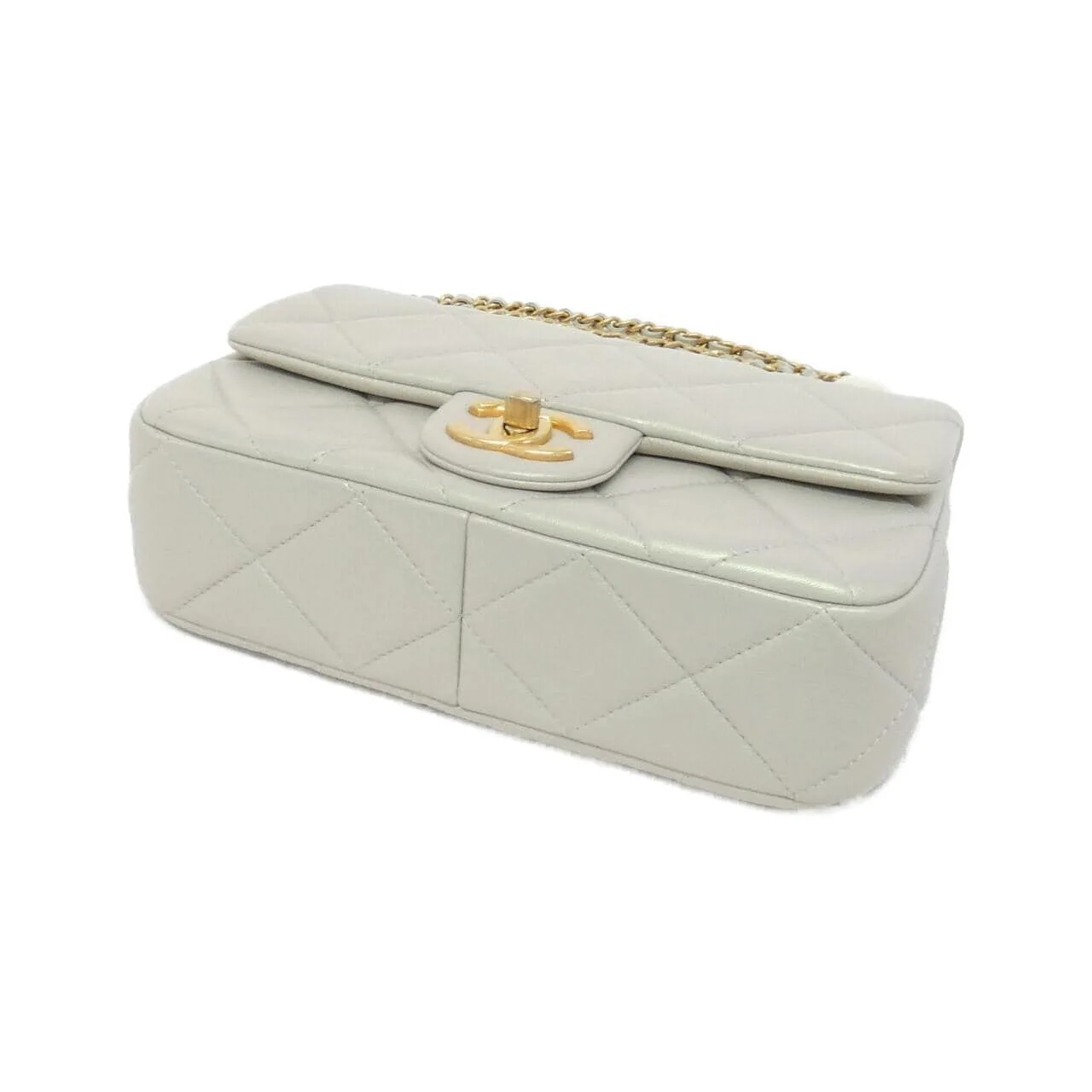 CHANEL AS4861 Shoulder Lambskin Grey Lambskin Rank A - Thumbnail 3