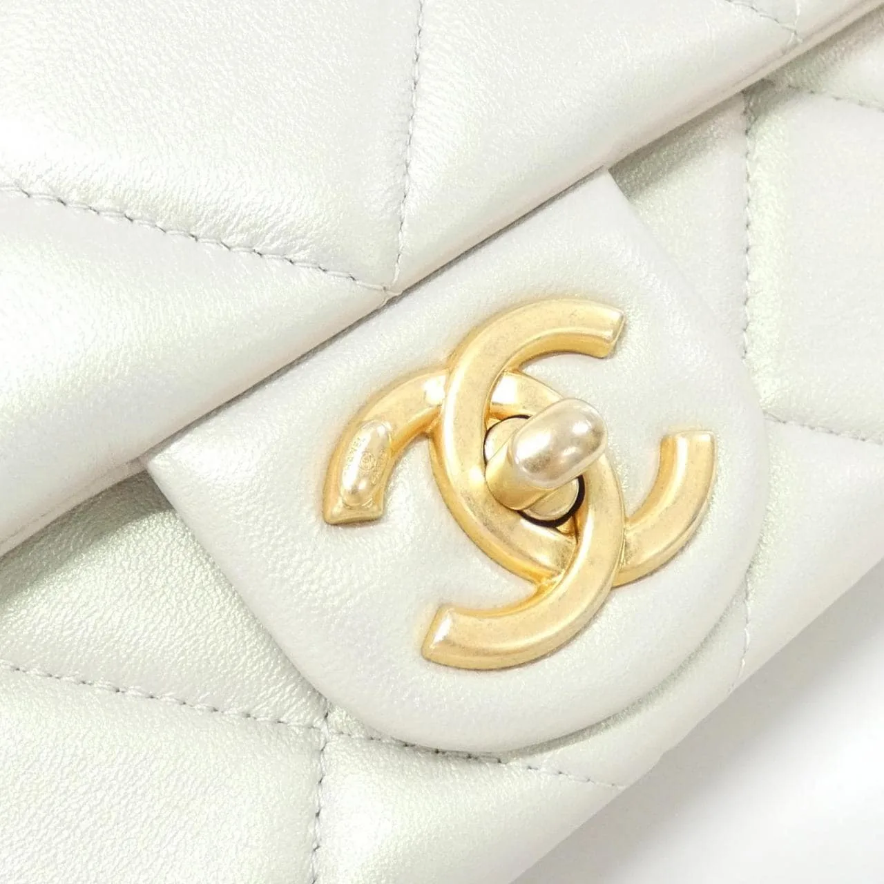 CHANEL AS4861 Shoulder Lambskin Grey Lambskin Rank A - Thumbnail 4