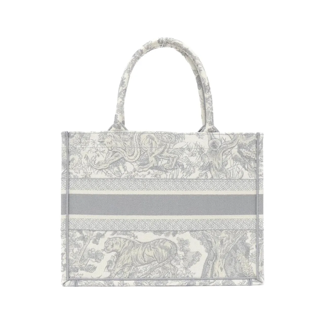 DIOR Book Tote M1296ZTDT Tote Canvas 灰色 帆布 中古品A - 縮圖 2