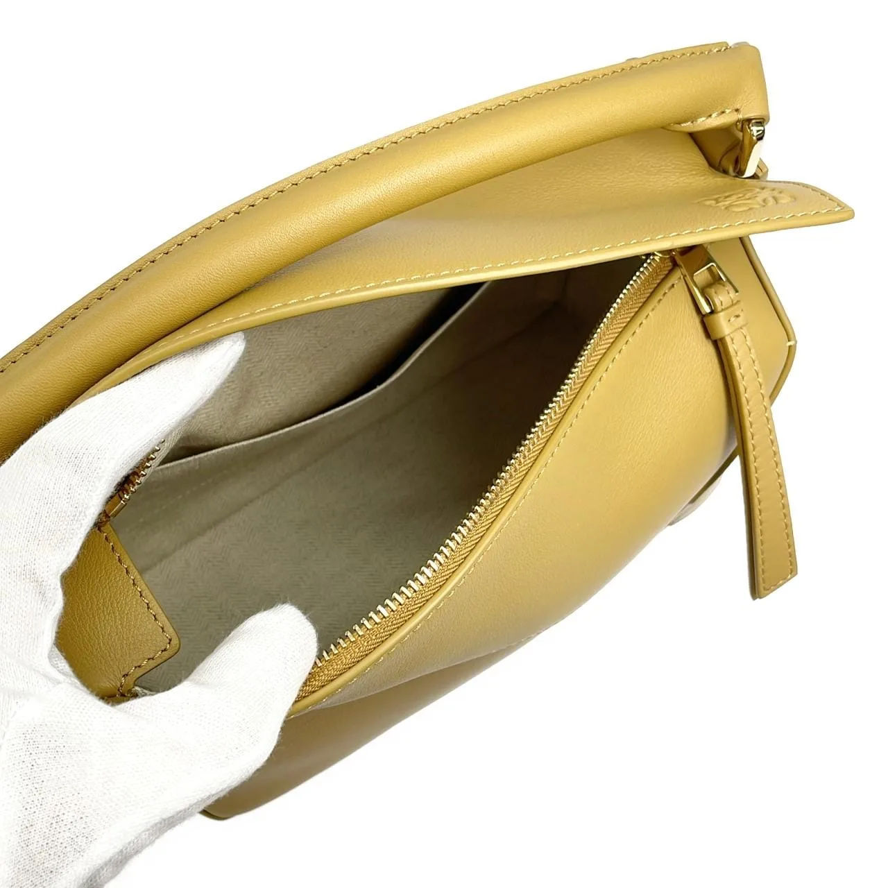 LOEWE Puzzle A510P60X41 手提包 黑色 中古品A - 縮圖 8