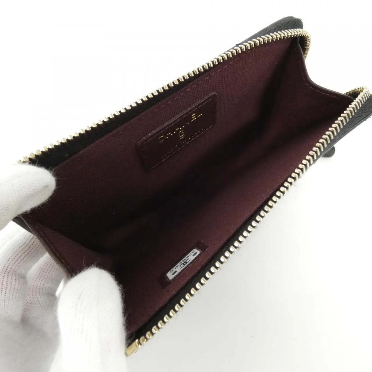 CHANEL Timeless Classic AP3179 Card Case Lambskin 黑色 羊皮 中古品B - 縮圖 7