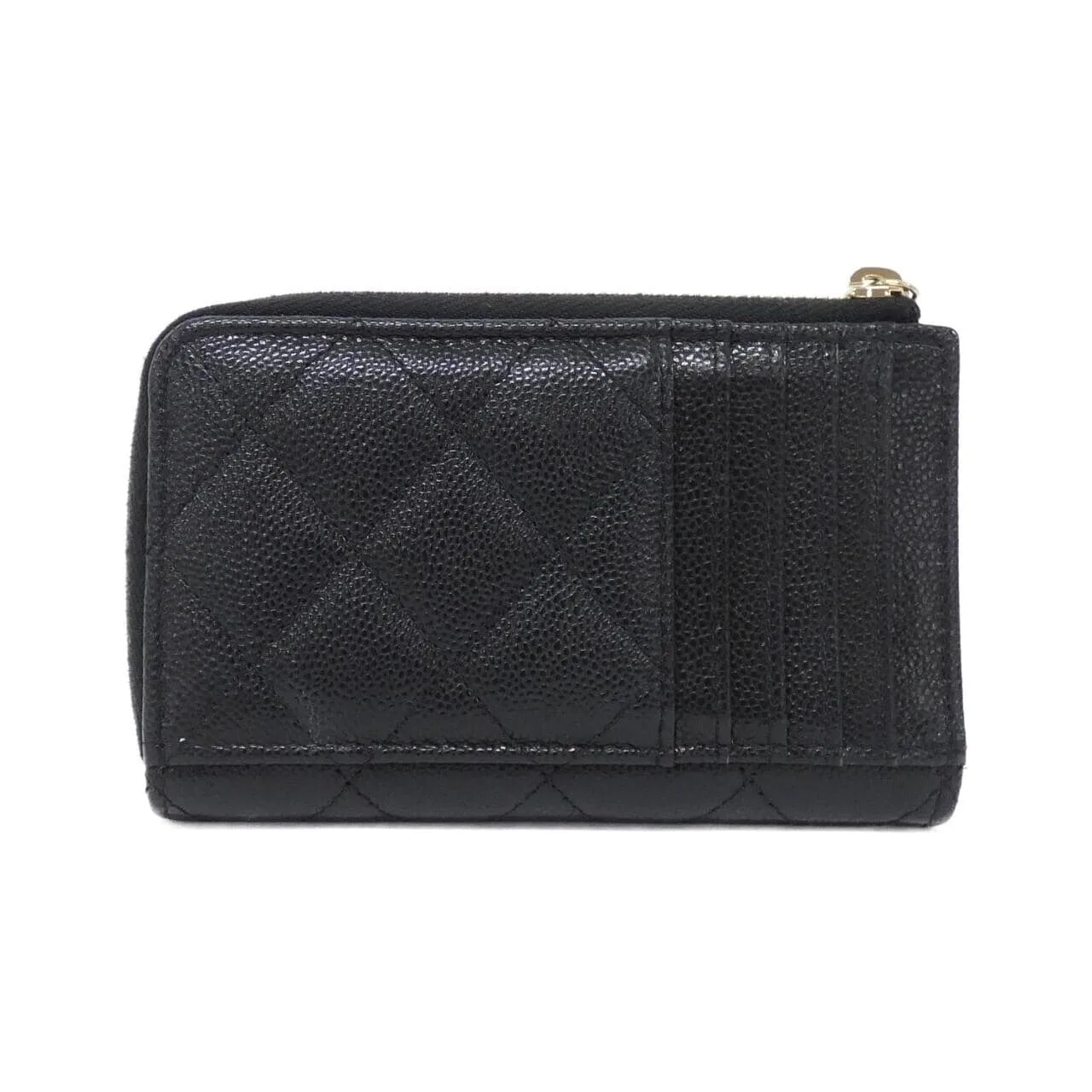 CHANEL Timeless Classic AP3179 Card Case Grained Calfskin 黑色 荔枝紋牛皮 中古品A - 縮圖 2