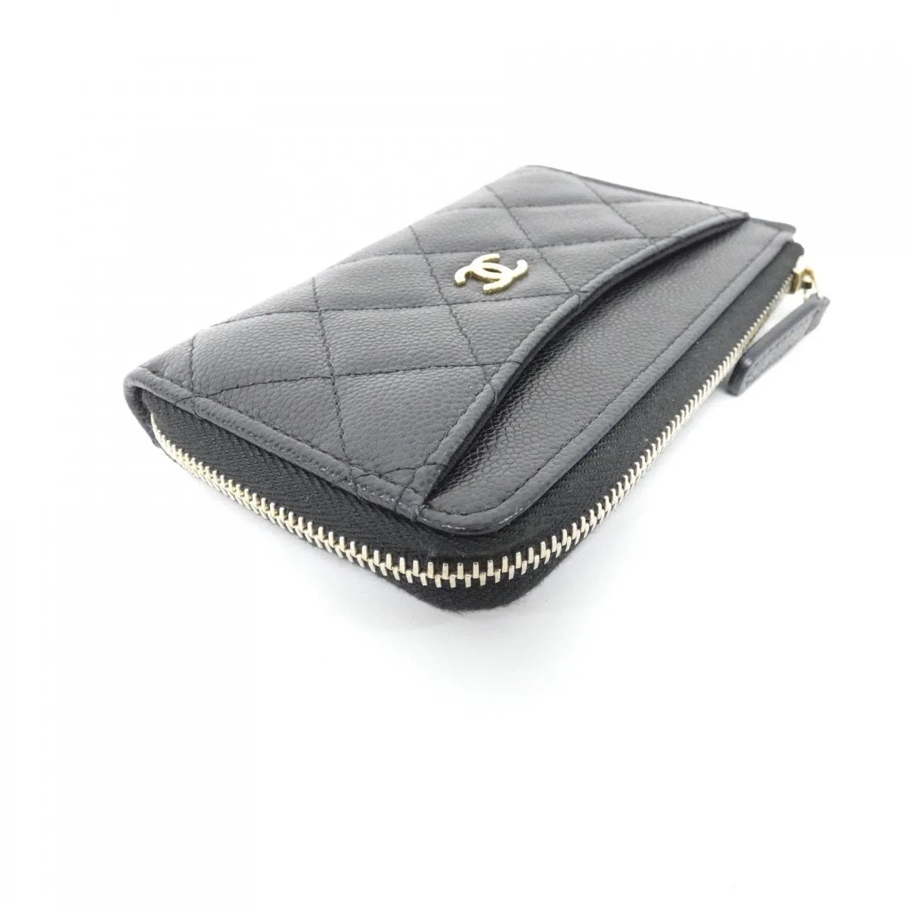 CHANEL Timeless Classic AP3179 Card Case Grained Calfskin 黑色 荔枝紋牛皮 中古品A - 縮圖 3
