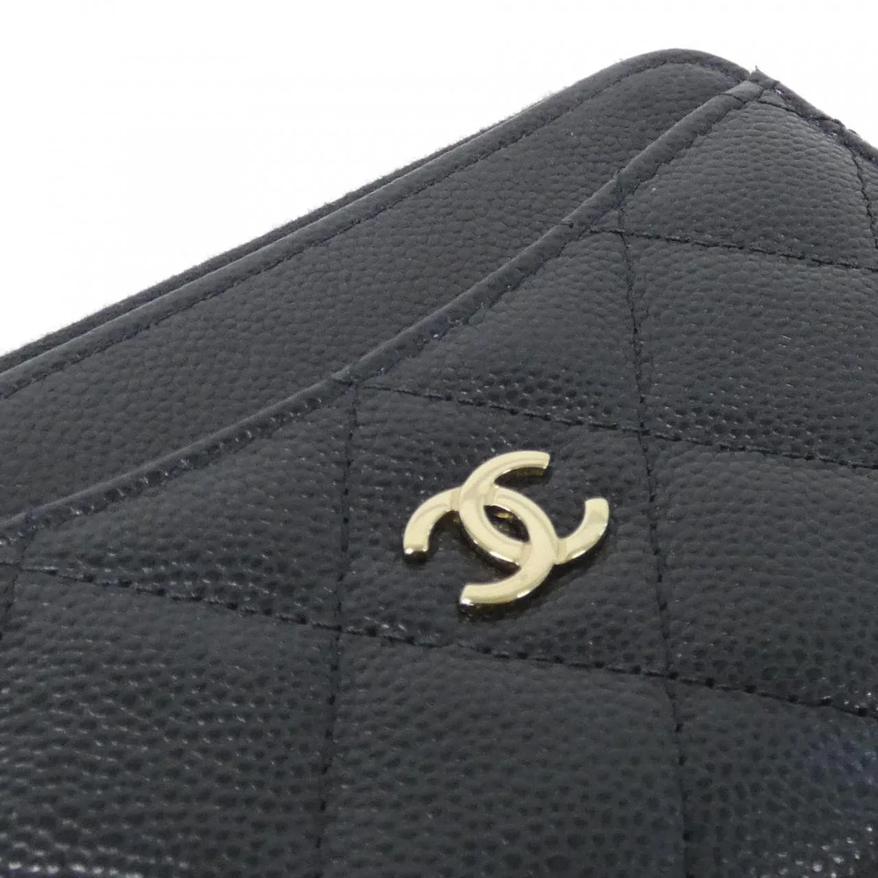 CHANEL Timeless Classic AP3179 Card Case Grained Calfskin 黑色 荔枝紋牛皮 中古品A - 縮圖 7