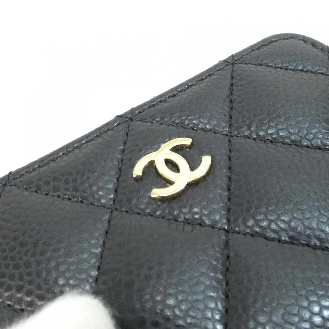 CHANEL Timeless Classic AP0216 Coin Case Grained Calfskin 黑色 荔枝紋牛皮 中古品A - 縮圖 7