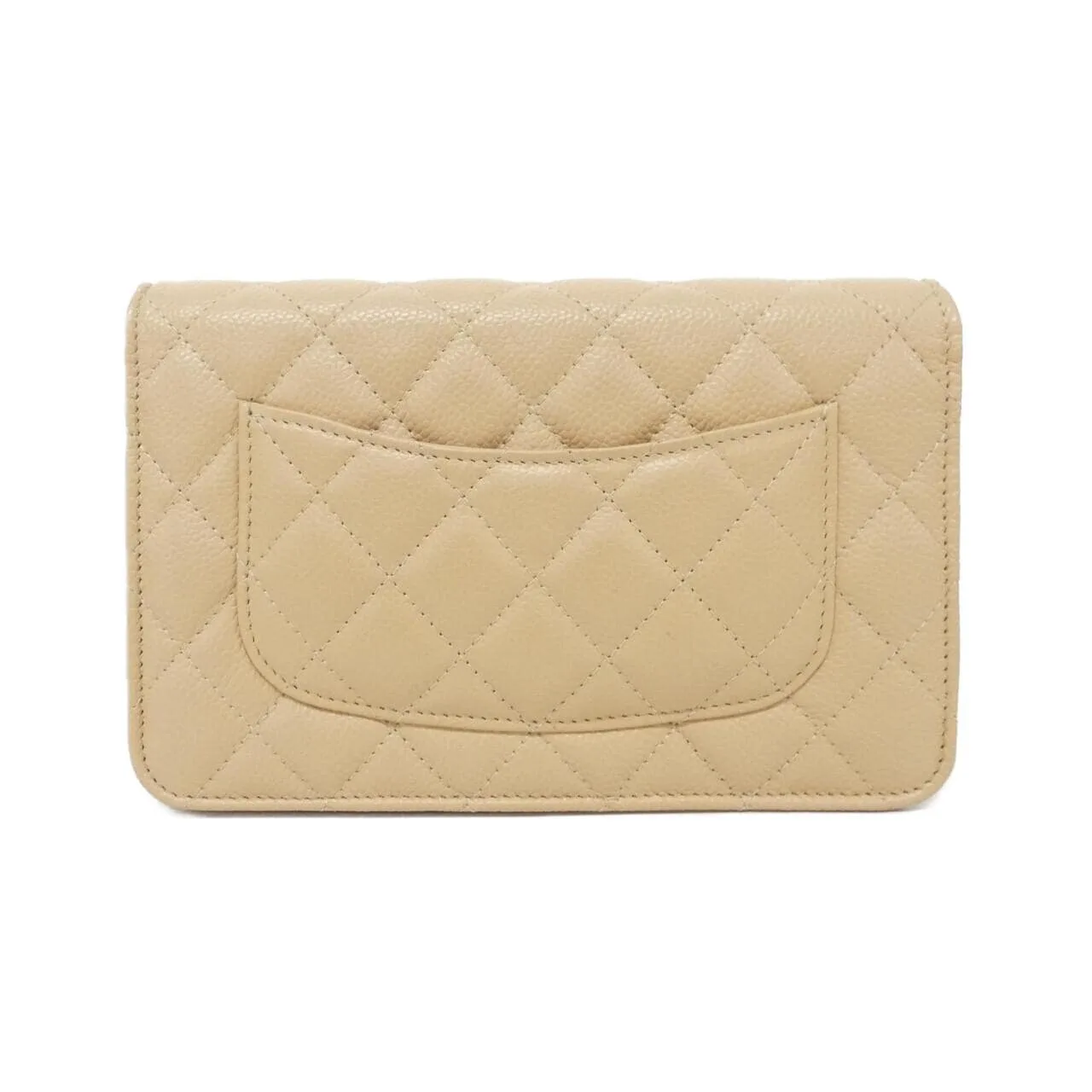 CHANEL Timeless Classic AP0250 Wallet Grained Calfskin 米色 荔枝紋牛皮 中古品A - 縮圖 2