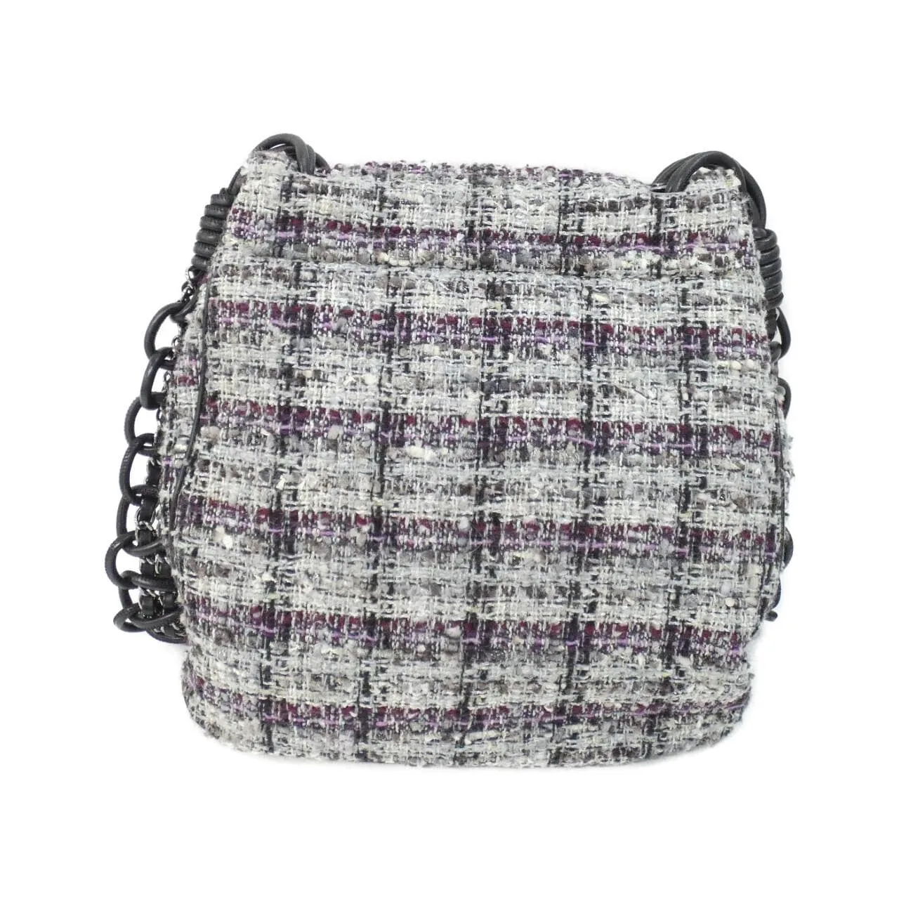 CHANEL 30216 Shoulder Tweed 黑色 粗花呢 中古品A - 縮圖 2