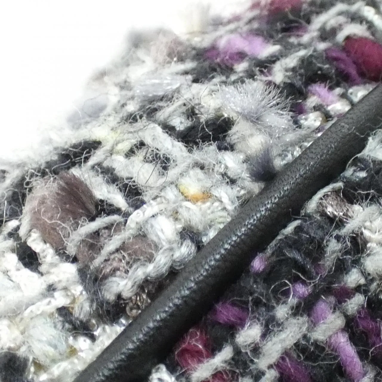 CHANEL 30216 Shoulder Tweed 黑色 粗花呢 中古品A - 縮圖 4