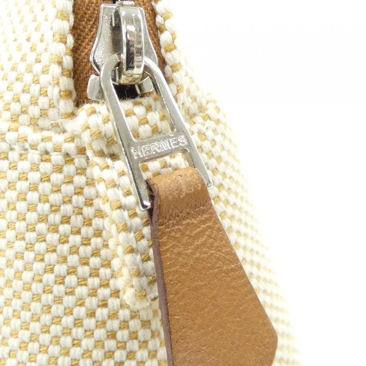 HERMES Bolide 103971M Pouch Canvas 黑色 帆布 中古品B - 縮圖 4